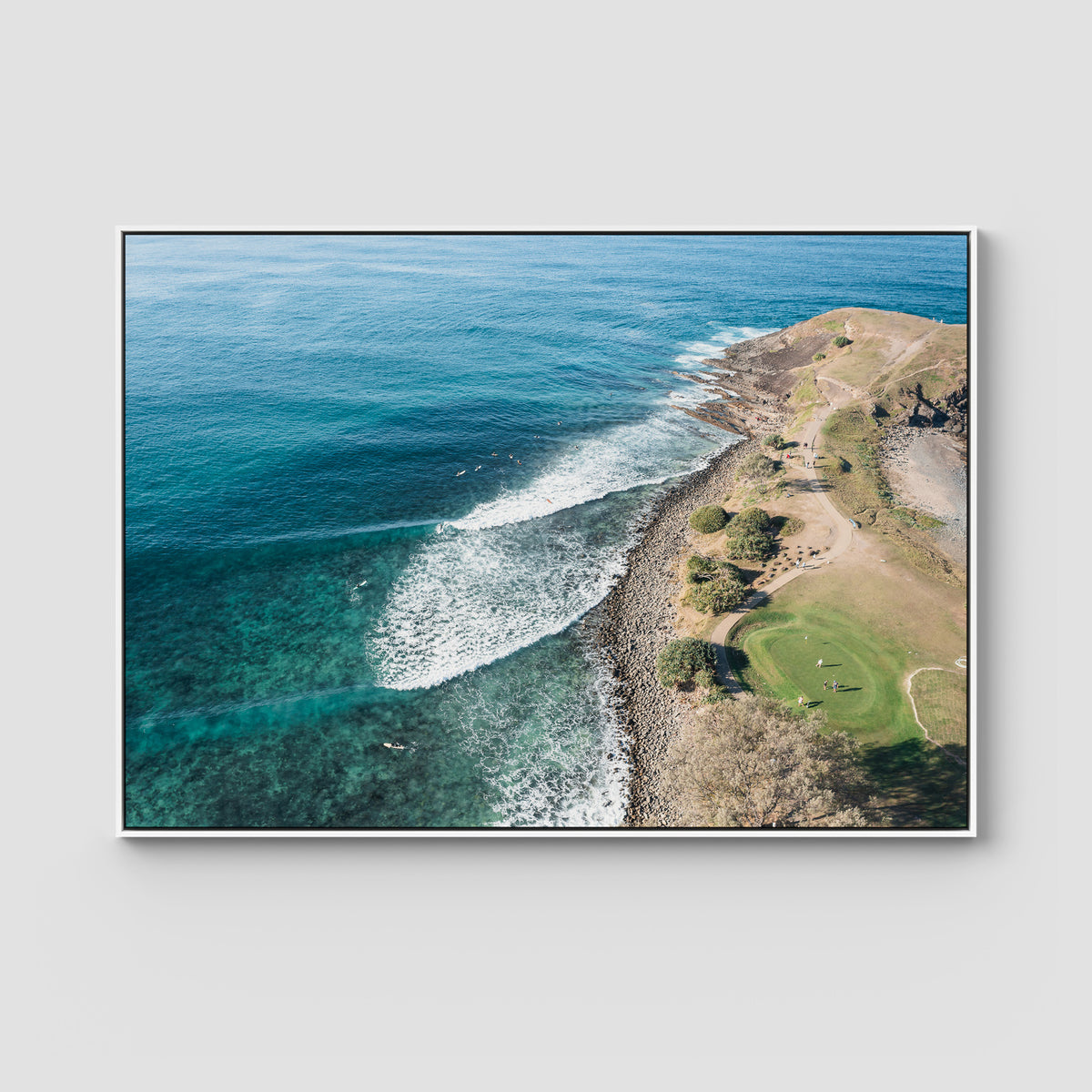 Headland Track - Crescent Head ii - Art Print - Float Frame Canvas - White - Landscape