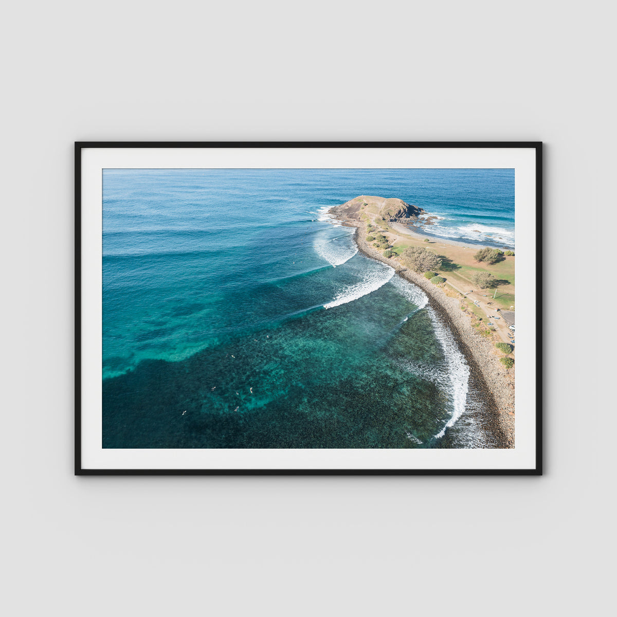 Crescent Head  Swell Lines iii - Art Print - Traditional Frame - Black - Landscape