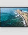Crescent Head  Swell Lines iii - Art Print - Float Frame Canvas - Black - Landscape