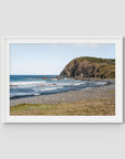 Pebbly Beach - Crescent Head - Art Print - Traditional Frame - White - Landscape