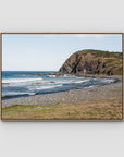 Pebbly Beach - Crescent Head - Art Print - Float Frame Canvas - Raw Oak - Landscape