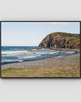 Pebbly Beach - Crescent Head - Art Print - Float Frame Canvas - Black - Landscape