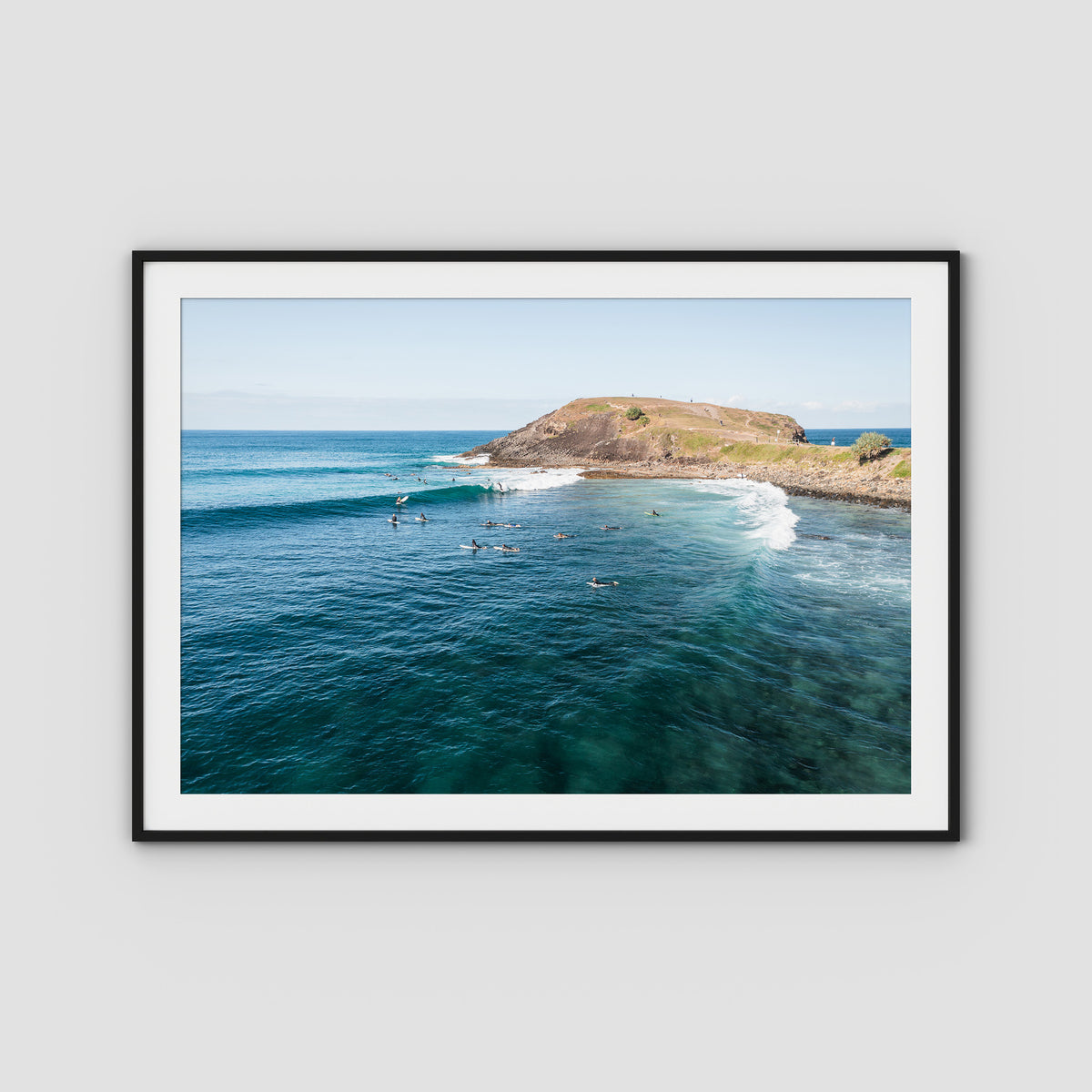 Crescent Head Waves ii - Art Print - Traditional Frame - Black - Landscape