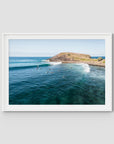 Crescent Head Waves ii - Art Print - Traditional Frame - White - Landscape