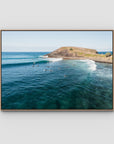 Crescent Head Waves ii - Art Print - Float Frame Canvas - Raw Oak - Landscape