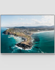Crescent Head Headland Panorama - Art Print - Float Frame Canvas - White - Landscape