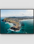Crescent Head Headland Panorama - Art Print - Float Frame Canvas - Black - Landscape