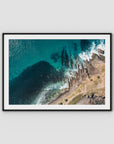 Crescent Head Top Down - Art Print - Traditional Frame - Black - Landscape