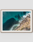 Crescent Head Top Down - Art Print - Traditional Frame - Raw Oak - Landscape