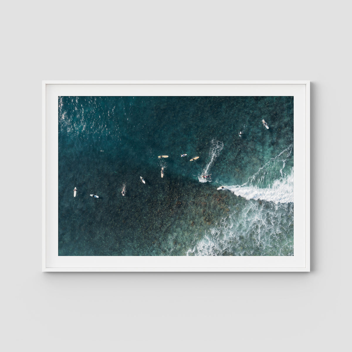 Crescent Head Top Down ii - Art Print - Traditional Frame - White - Landscape