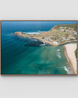 Crescent Head Swell Lines ii - Art Print - Float Frame Canvas - Raw Oak - Landscape