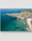 Crescent Head Swell Lines ii - Art Print - Float Frame Canvas - White - Landscape