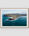 Crescent Head Headland ii - Art Print - Traditional Frame - Raw Oak - Landscape