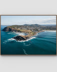 Crescent Head Headland ii - Art Print - Float Frame Canvas - Raw Oak - Landscape