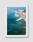 Crescent Head  Swell Lines iii - Art Print - Traditional Frame - White - Portrait