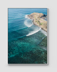 Crescent Head  Swell Lines iii - Art Print - Float Frame Canvas - White - Portrait