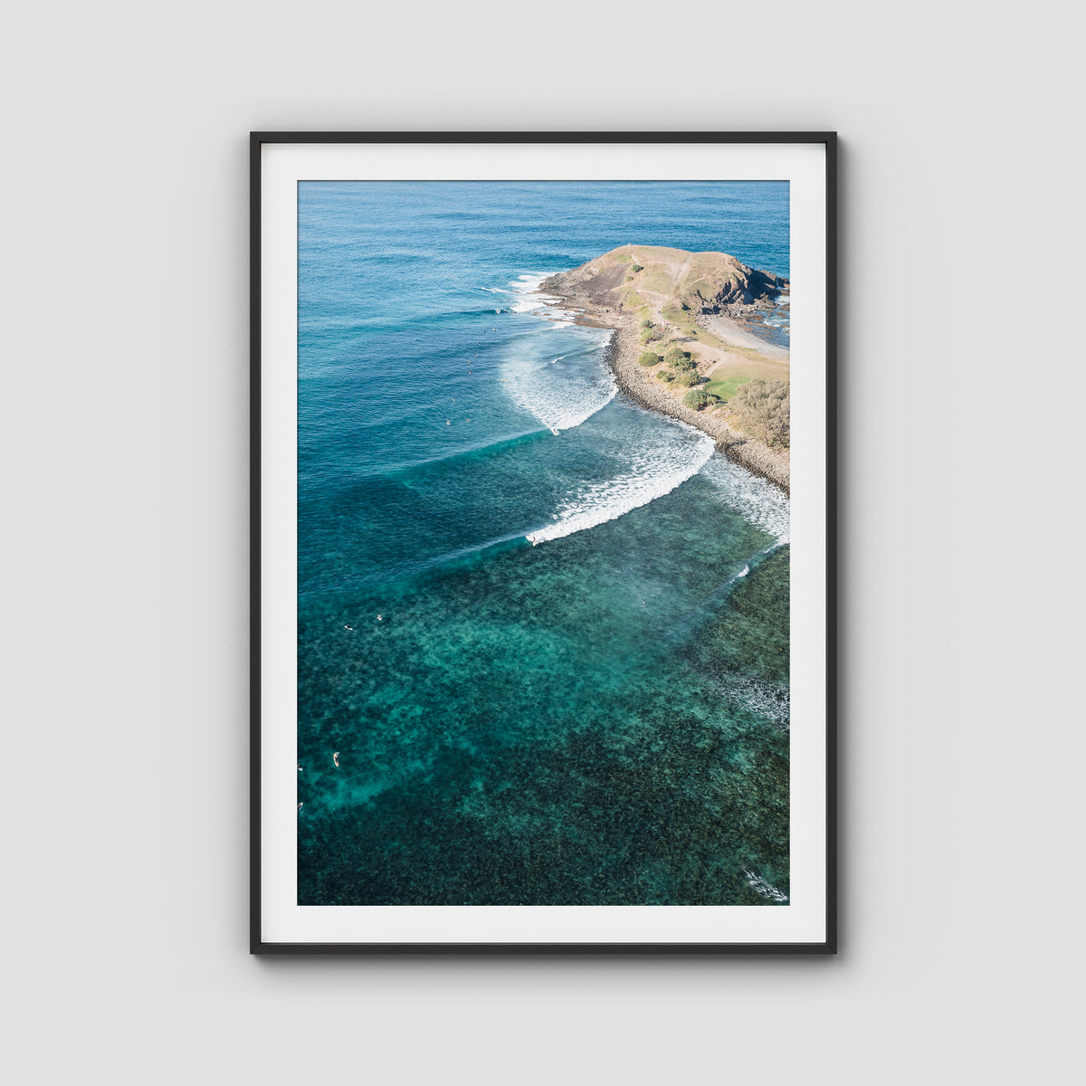 Crescent Head  Swell Lines iii - Art Print - Traditional Frame - Black - Portrait