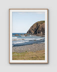 Pebbly Beach - Crescent Head - Art Print - Traditional Frame - Raw Oak - Portrait
