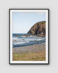 Pebbly Beach - Crescent Head - Art Print - Traditional Frame - Black - Portrait