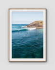 Crescent Head Waves ii - Art Print - Traditional Frame - Raw Oak - Portrait