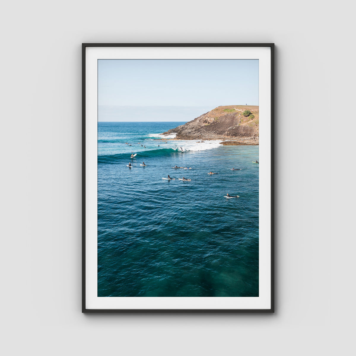 Crescent Head Waves ii - Art Print - Traditional Frame - Black - Portrait