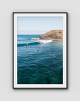 Crescent Head Waves ii - Art Print - Traditional Frame - Black - Portrait