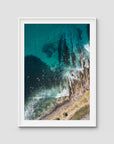 Crescent Head Top Down - Art Print - Traditional Frame - White - Portrait