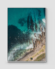 Crescent Head Top Down - Art Print - Float Frame Canvas - White - Portrait