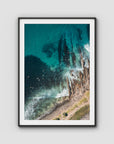 Crescent Head Top Down - Art Print - Traditional Frame - Black - Portrait