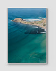 Crescent Head Swell Lines ii - Art Print - Float Frame Canvas - White - Portrait