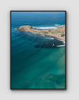 Crescent Head Swell Lines ii - Art Print - Float Frame Canvas - Black - Portrait