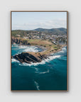 Crescent Head Headland ii - Art Print - Float Frame Canvas - Raw Oak - Portrait
