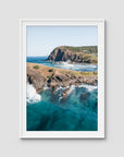 Crescent Head Point - Art Print - Traditional Frame - White - Portrait