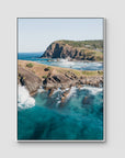 Crescent Head Point - Art Print - Float Frame Canvas - White - Portrait