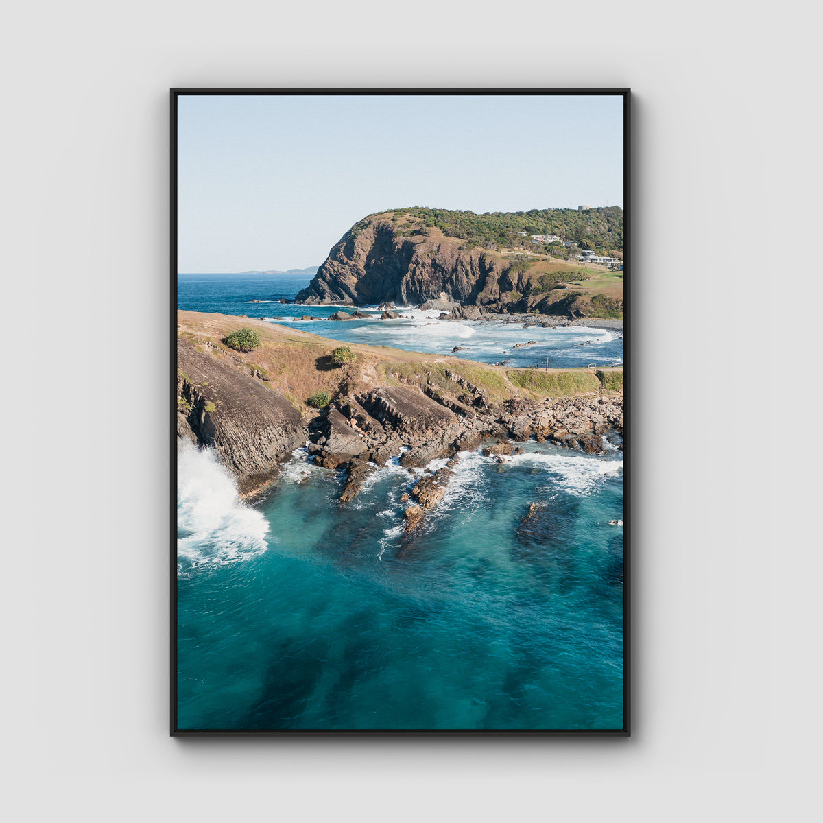 Crescent Head Point - Art Print - Float Frame Canvas - Black - Portrait
