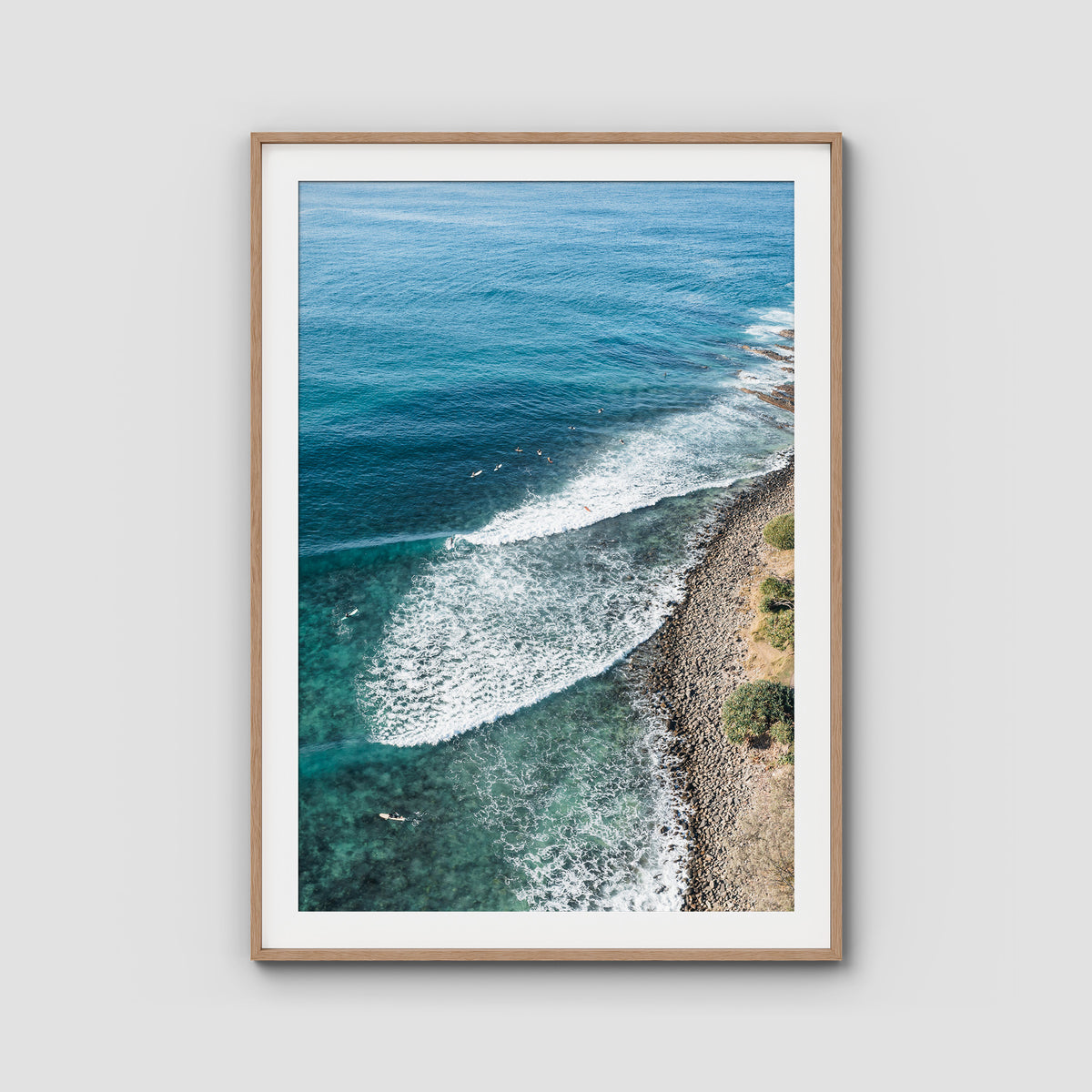 Headland Track - Crescent Head ii - Art Print - Traditional Frame - Raw Oak - Portrait