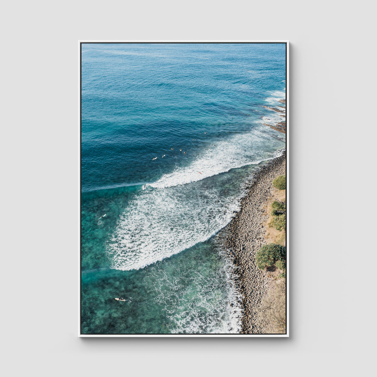 Headland Track - Crescent Head ii - Art Print - Float Frame Canvas - White - Portrait