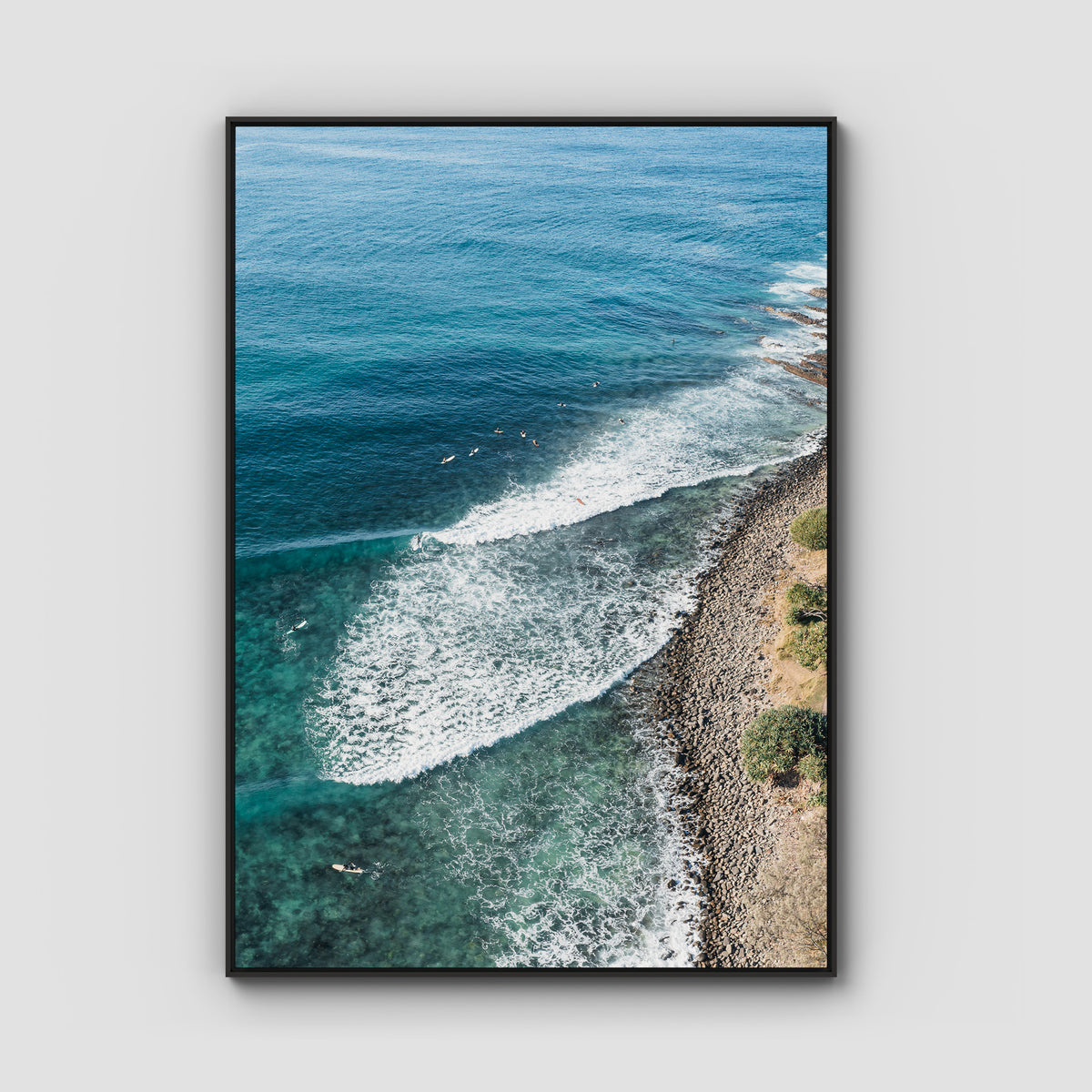 Headland Track - Crescent Head ii - Art Print - Float Frame Canvas - Black - Portrait