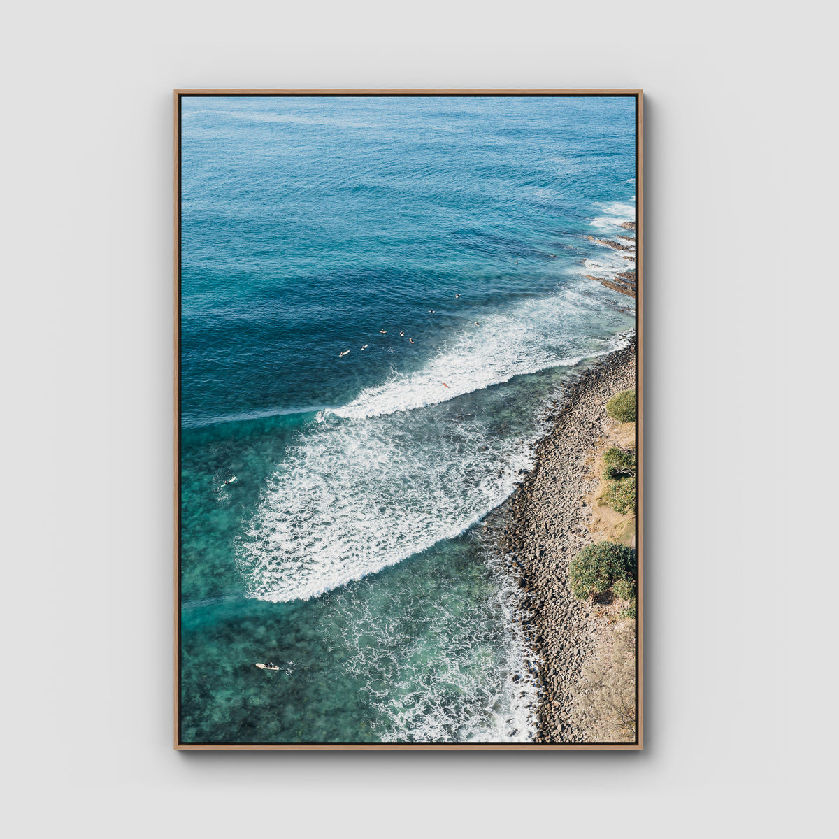 Headland Track - Crescent Head ii - Art Print - Float Frame Canvas - Raw Oak - Portrait