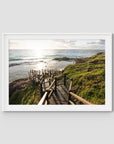 Champagne Pools Stairs - Fraser Island - Art Print - Traditional Frame - White - Landscape