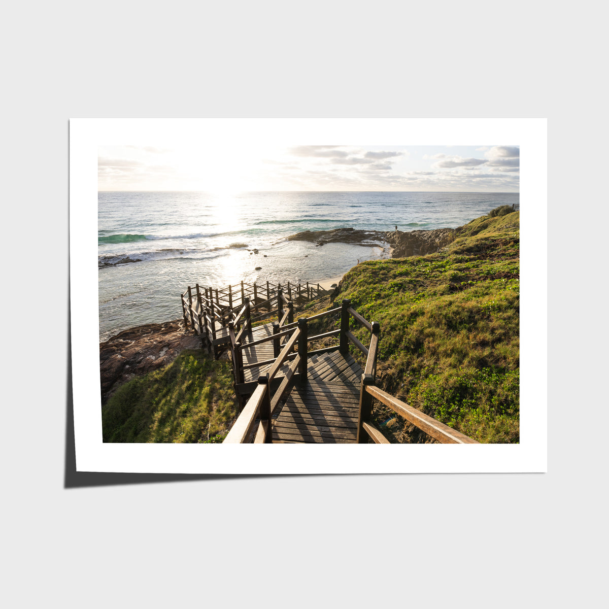 Champagne Pools Stairs - Fraser Island - Art Print - Fine Art Paper - Unframed Print - Landscape