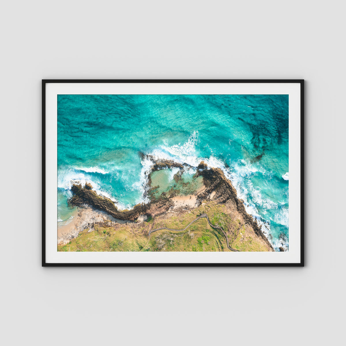 Champagne Pools - Fraser Island - Art Print - Traditional Frame - Black - Landscape