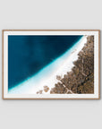Lake McKenzie Top Down - Fraser Island - Art Print - Traditional Frame - Raw Oak - Landscape