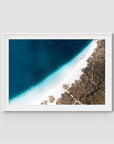 Lake McKenzie Top Down - Fraser Island - Art Print - Traditional Frame - White - Landscape