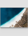 Lake McKenzie Top Down - Fraser Island - Art Print - Float Frame Canvas - White - Landscape