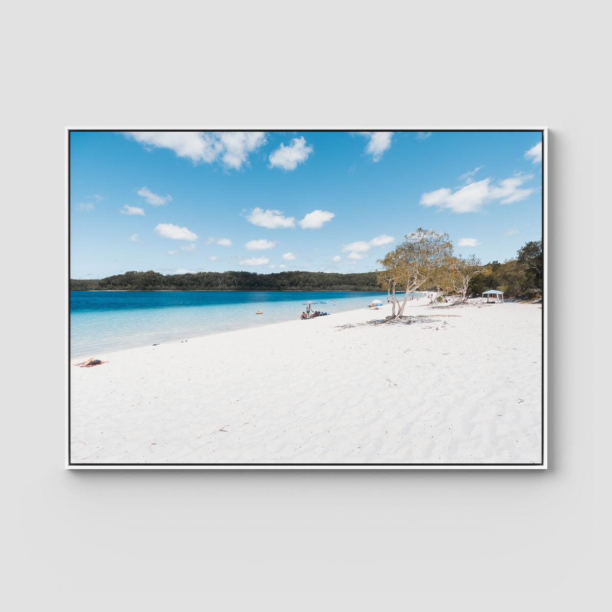 Lake McKenzie Beach ii - Fraser Island - Art Print - Float Frame Canvas - White - Landscape