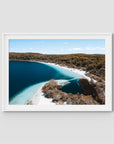 Lake McKenzie Aerial iii - Fraser Island - Art Print - Traditional Frame - White - Landscape