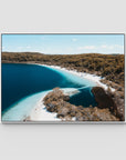 Lake McKenzie Aerial iii - Fraser Island - Art Print - Float Frame Canvas - White - Landscape