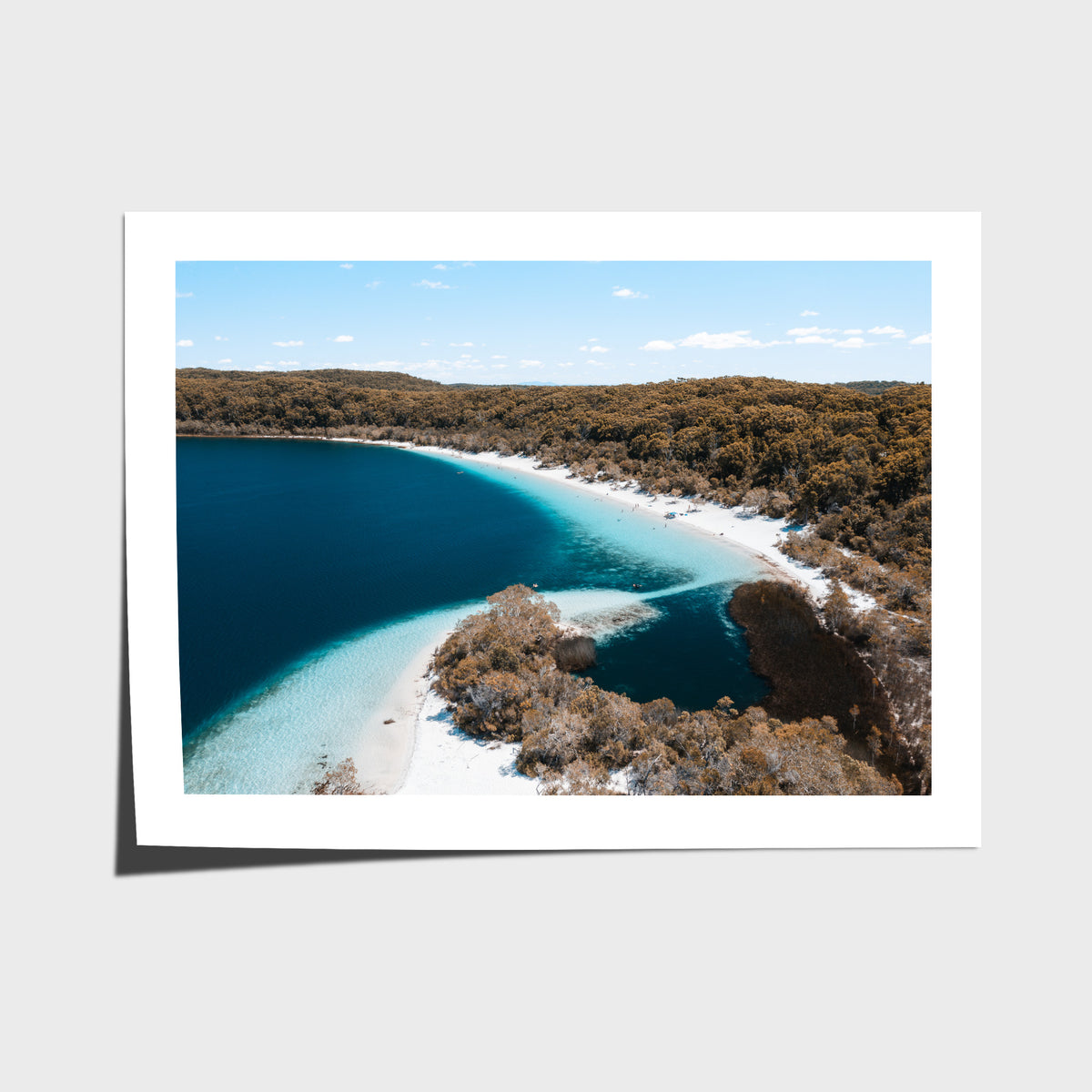 Lake McKenzie Aerial iii - Fraser Island - Art Print - Fine Art Paper - Unframed Print - Landscape
