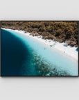 Lake McKenzie Aerial - Fraser Island - Art Print - Float Frame Canvas - Black - Landscape
